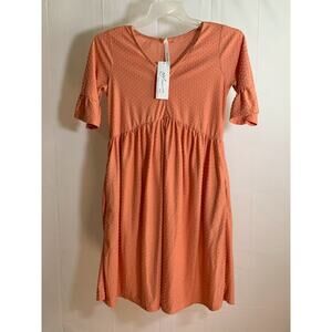 NY Collections Dress NWT Size PM Corral Color